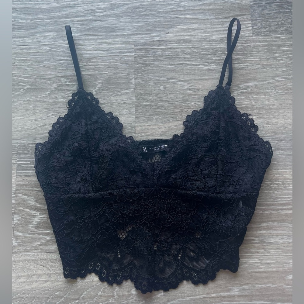 zara black lace bra / bustier